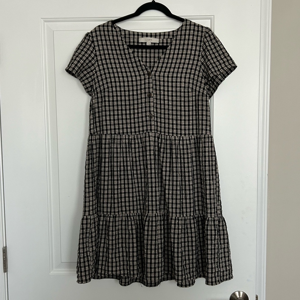 LOFT plaid dress